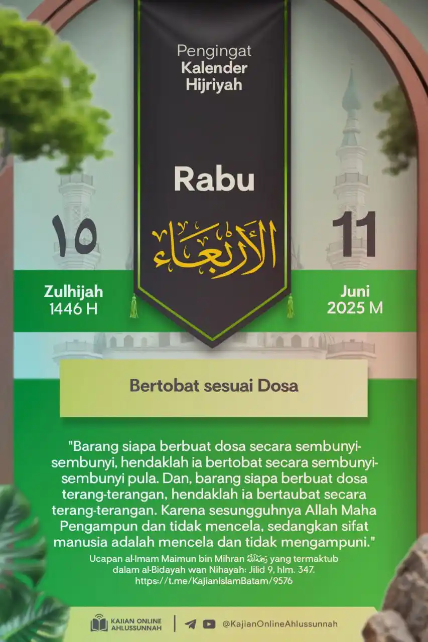 Image from Poster Faedah: Bertobat Seusai Dosa...