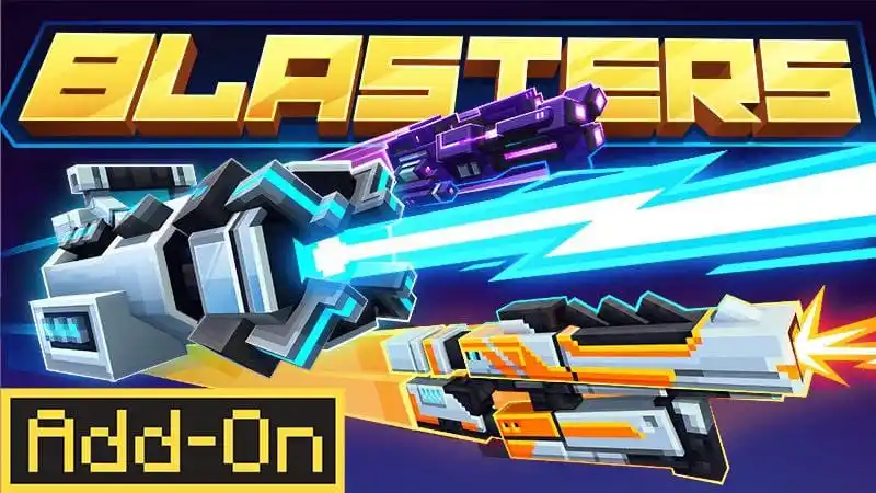 Image from ADDON MCPE (Azeell): [ *BLASTERS Add-On.* ]  > 📥 Link Download : https://sfl.gl/iNhuTAC > ...