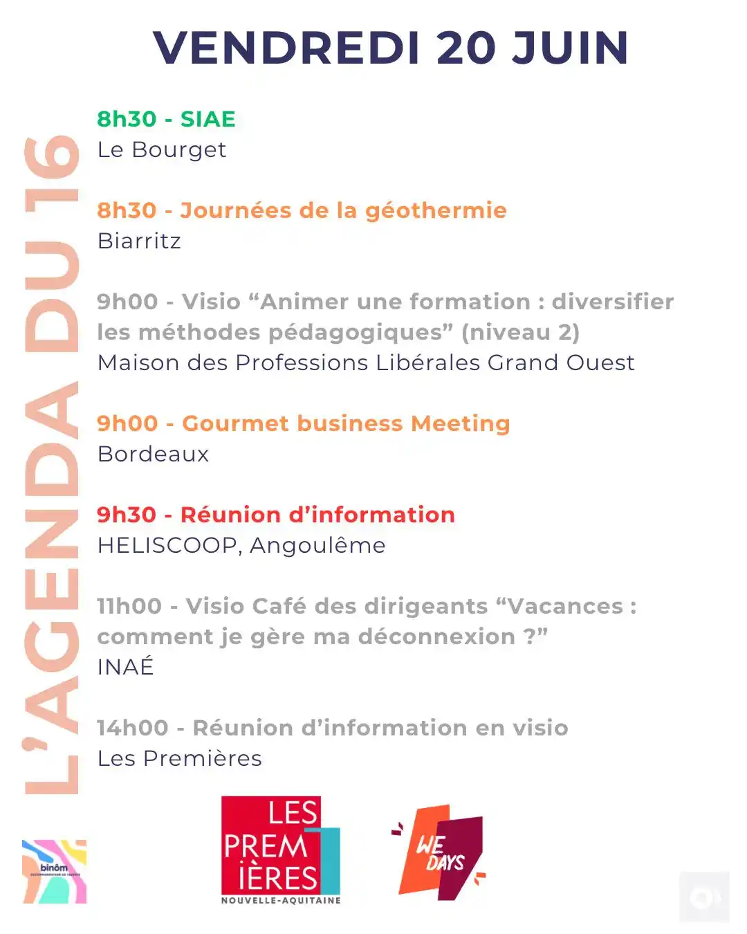 Image from L’AGENDA de l’Entrepreneur & du Porteur de Projet : Bonjour à toutes et tous, 8h30 - SIAE Le Bourget https://www.siae.fr/...