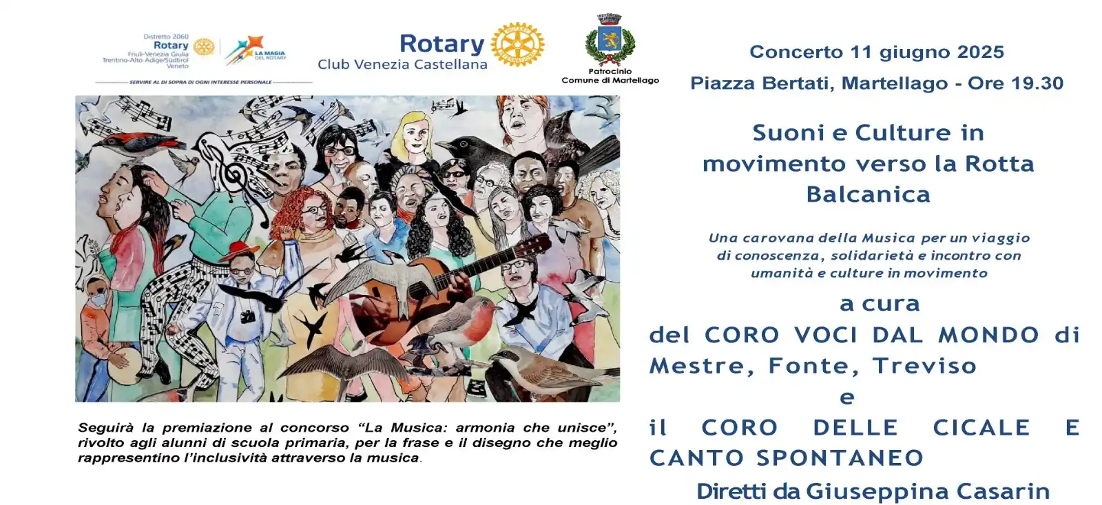 Image from Comune di Martellago: *Concerto "Suoni e Culture in movimento verso la rotta balcanica"* *11...