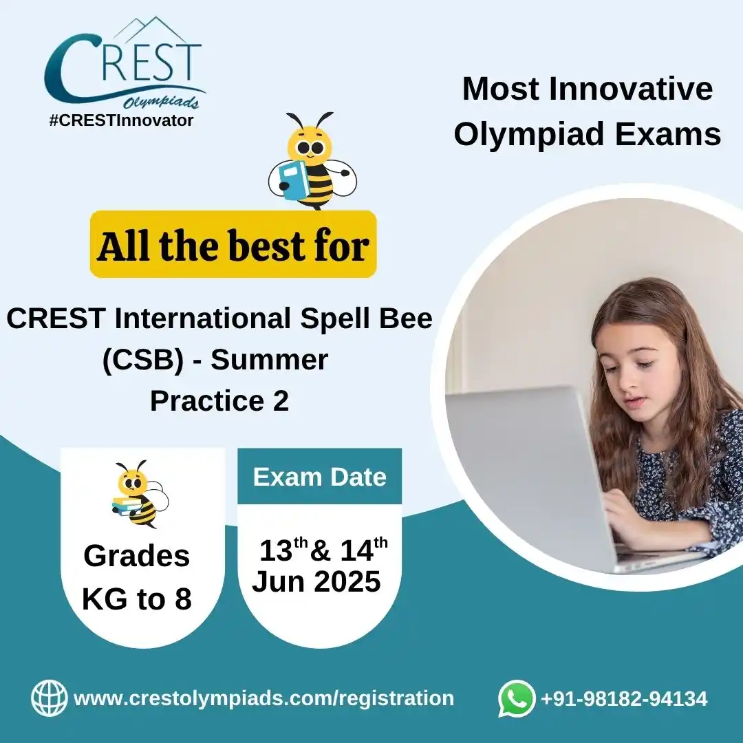 Image from CREST Olympiads: *CREST International Spell Bee Olympiad (CSB) Practice 2 Exam is on 13...