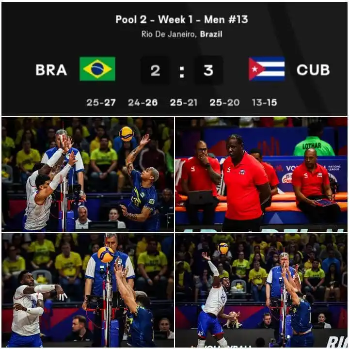 Image from 🇨🇺 Círculo de Espera ⚾🏐🏀⚽: 🗣 Cuba derrota a Brasil en Tie Break en el mismísimo Maracanãzinho du...