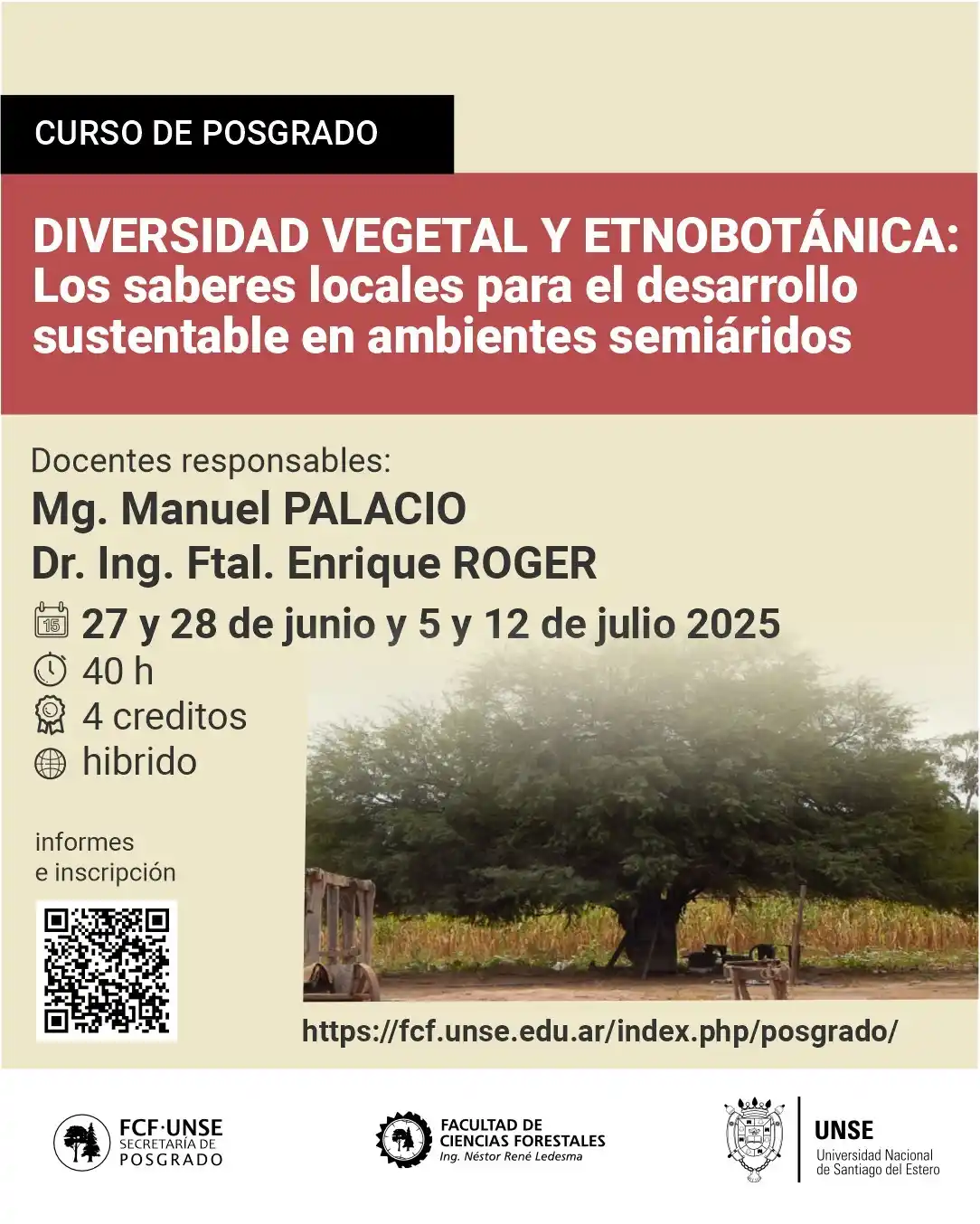 Image from UNSE - Universidad Nacional de Santiago del Estero: Curso de Posgrado "Diversidad Vegetal y Etnobotánica" La Secretaría de...