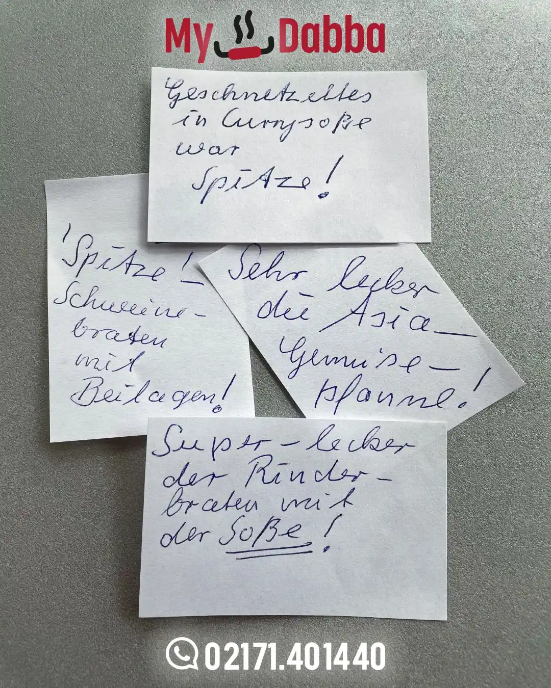 Image from My♥Dabba: Der Superfan meldet sich zu Wort! 💌 Vier Zettel, ein Gefühl: satt, g...