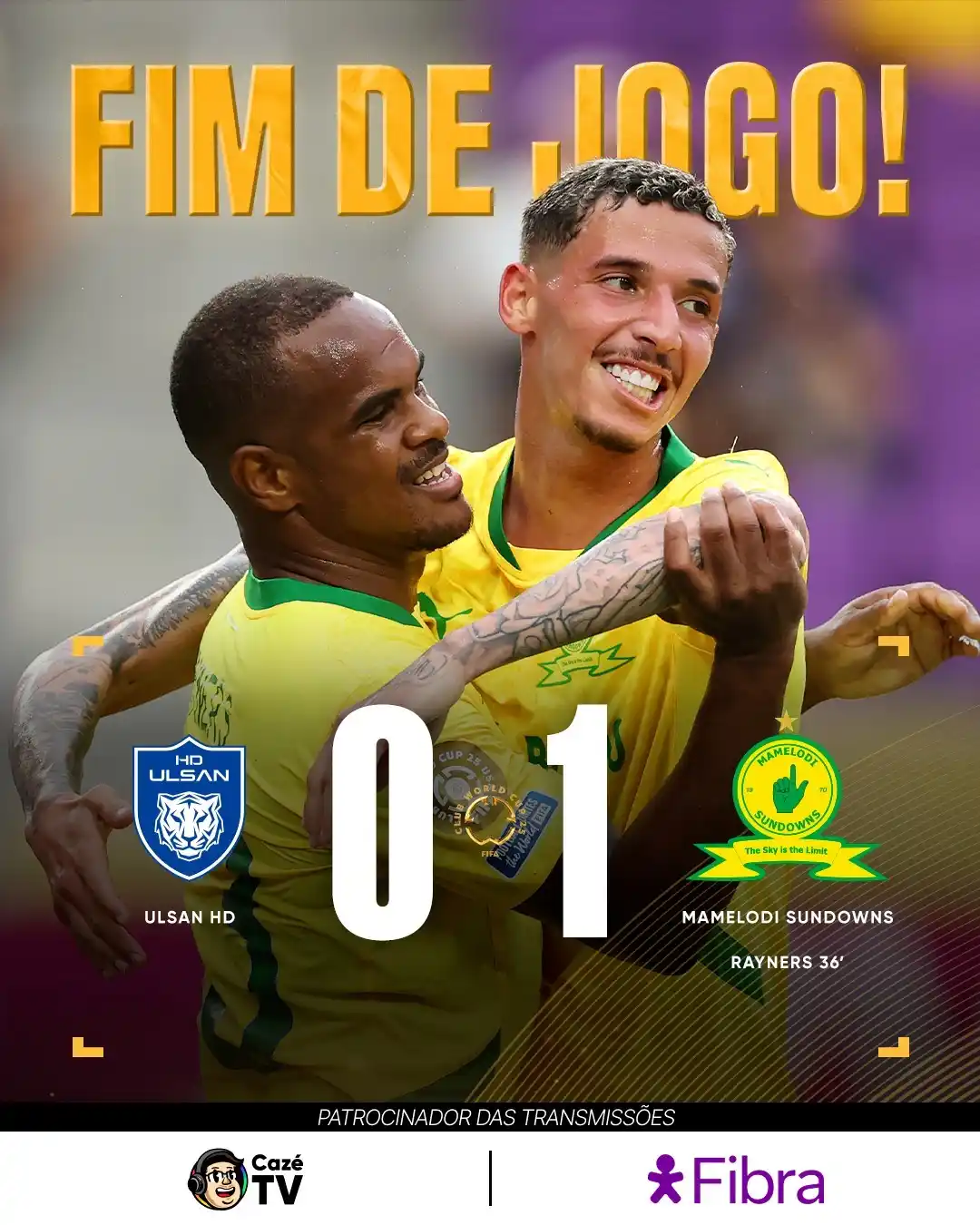 Image from CazéTV: DEU MAMELODI! 🔥 OS SUL AFRICANOS PRATICAM O BOM FUTEBOL! +3 PONTOS! ...