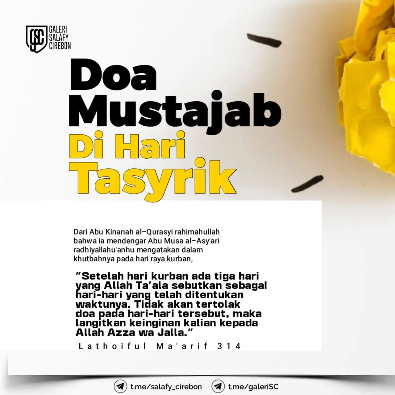 Image from Poster Faedah: Doa Mustajab di Hari Tasyrik...