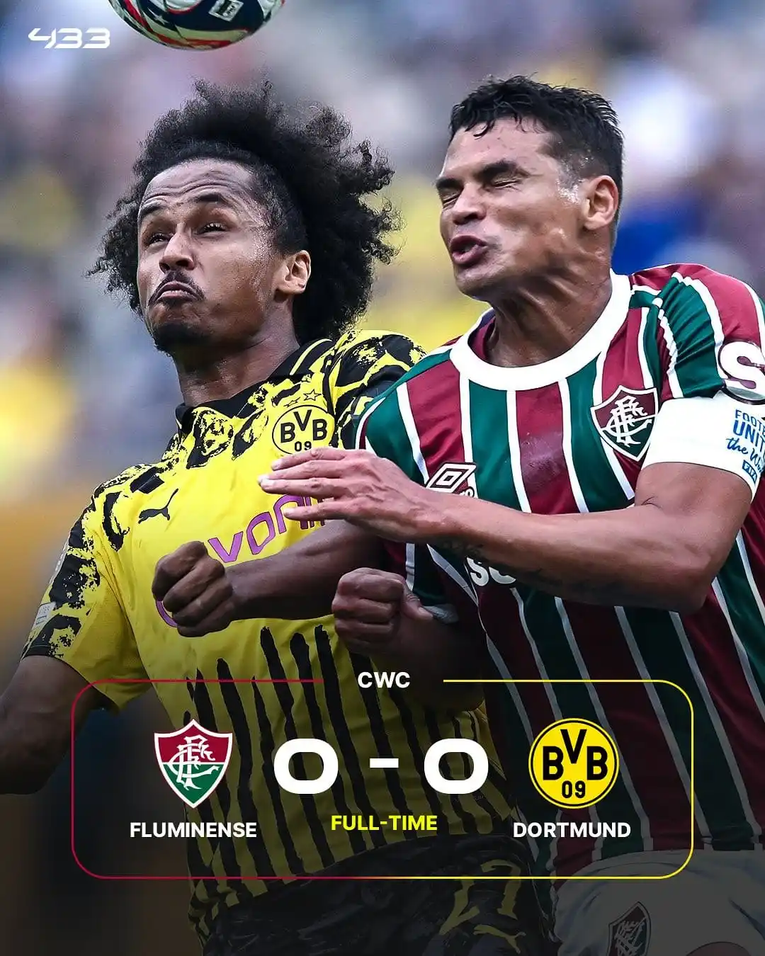 Image from Sportdailytv: Dortmund unable to break through Fluminense 🤝⚖️...
