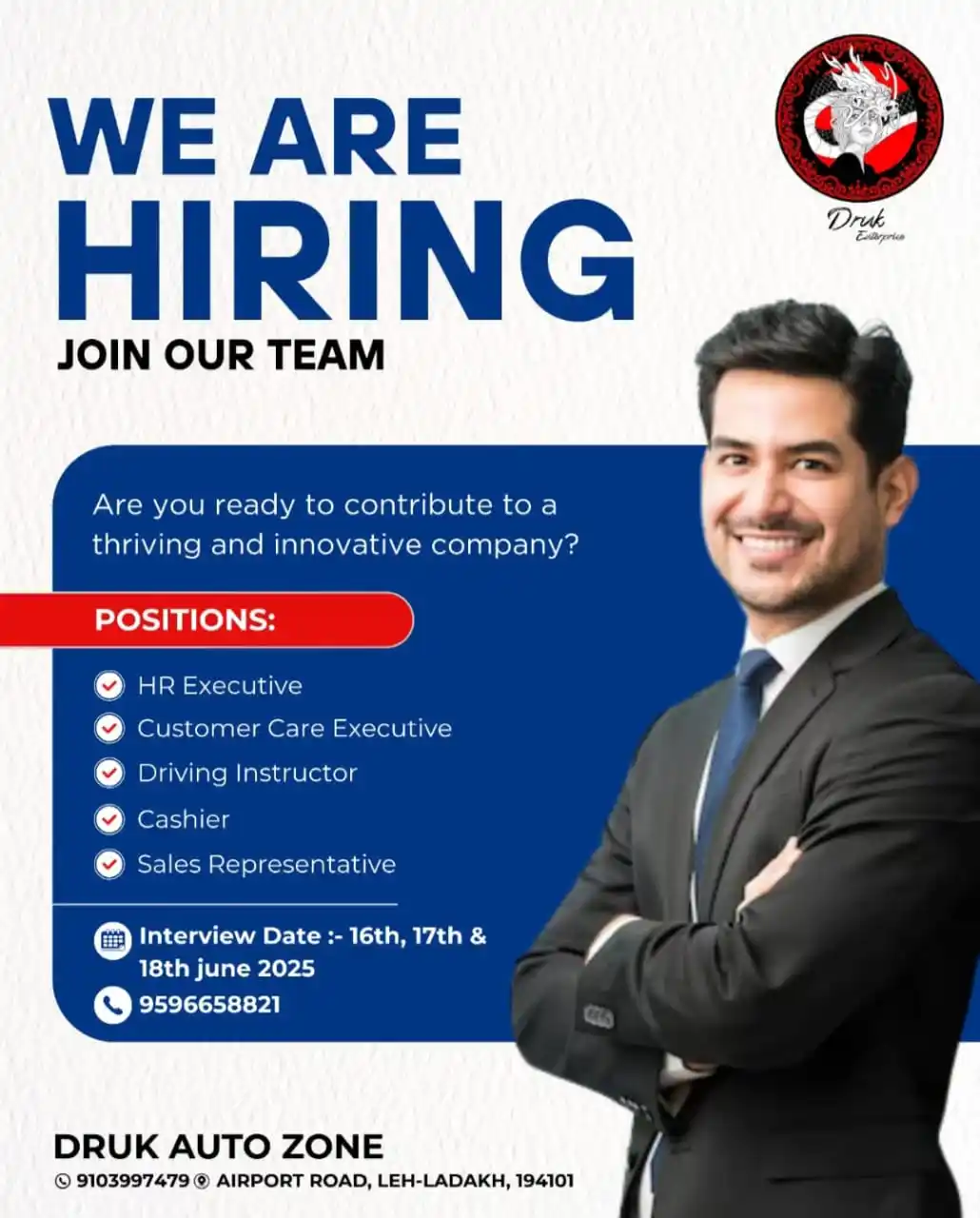 Image from North India Times: Druk Auto Zone is Hiring! Exciting career opportunities await at one ...
