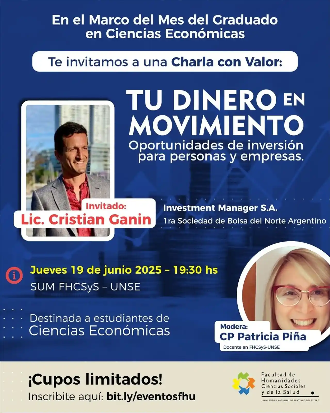 Image from UNSE - Universidad Nacional de Santiago del Estero: 📢En el Marco del Mes del Graduado en Ciencias Económicas 📍Te invitam...