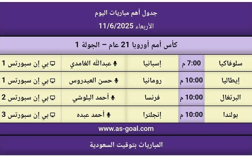 Image from مباريات اليوم: 📊 جدول أهم <a class="text-blue-500 hover:underline cursor-pointer" ...