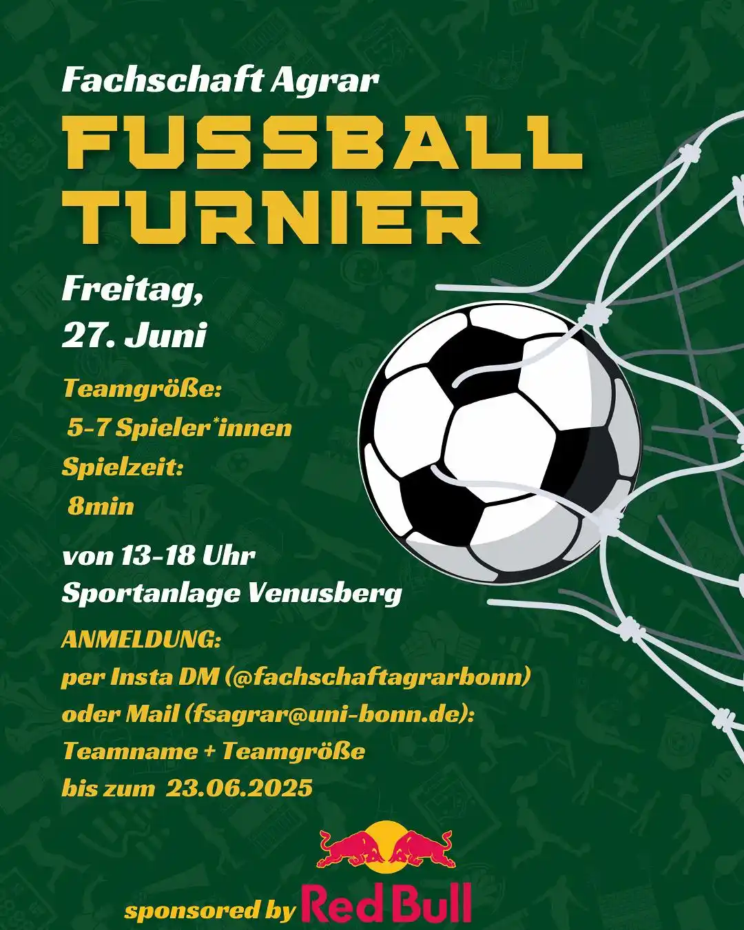Image from Fachschaft Agrarwissenschaften Bonn : ⚽️ Ihr habt Bock zu kicken? Dann schnappt euch eure Leute, stellt ein ...