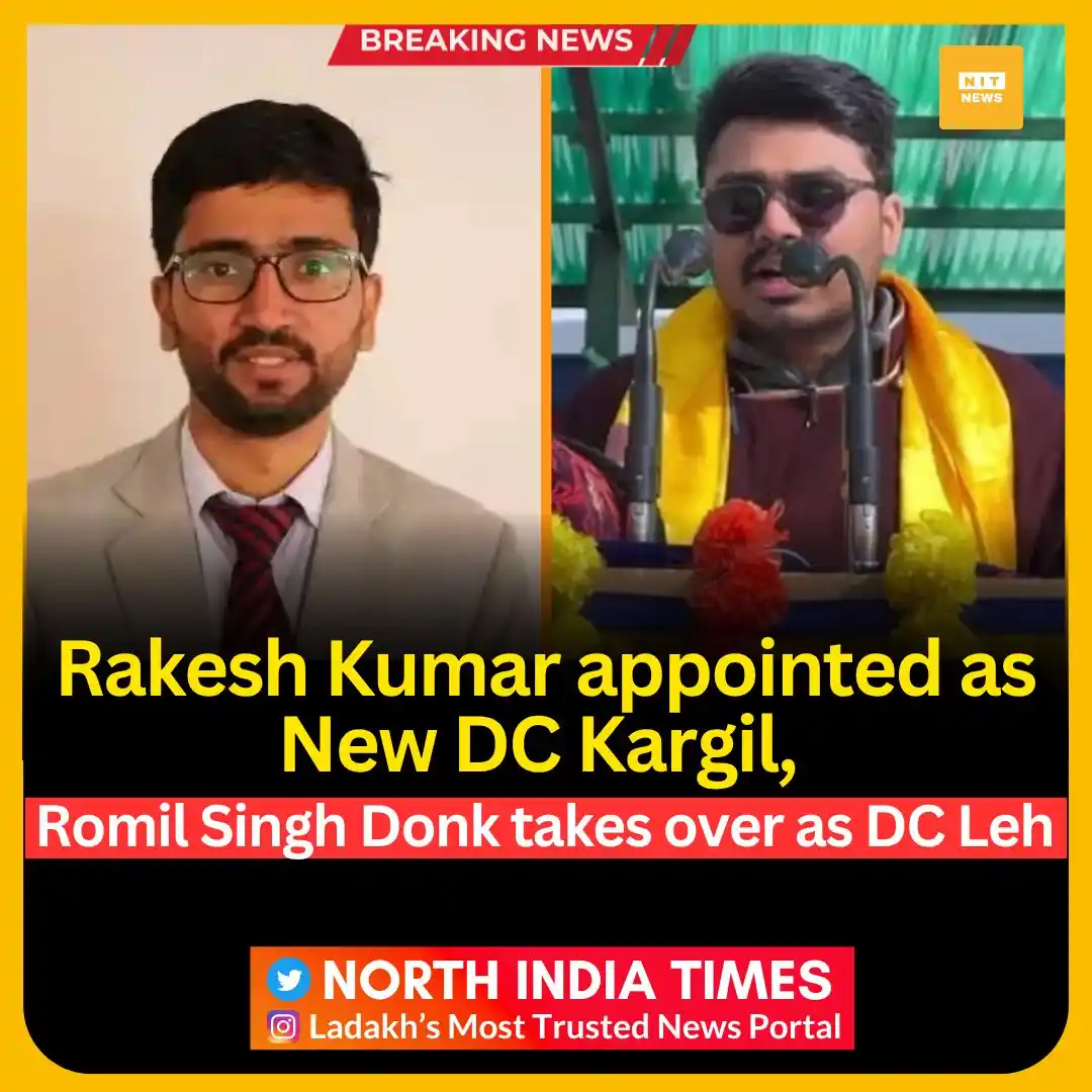 Image from North India Times: In a major administrative reshuffle, Rakesh Kumar (IAS, AGMUT: 2021) h...