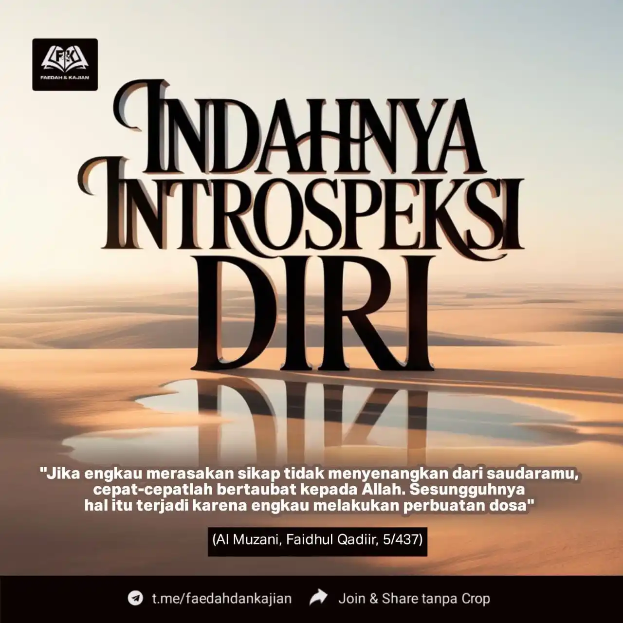 Image from Poster Faedah: Indahnya Introspeksi Diri...