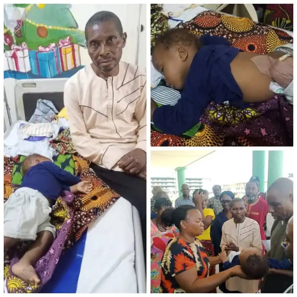 Image from Whereinnasarawa WhatsApp Channel : JUST IN: A 10-month-old baby, Targule Aya, who miraculously survived t...