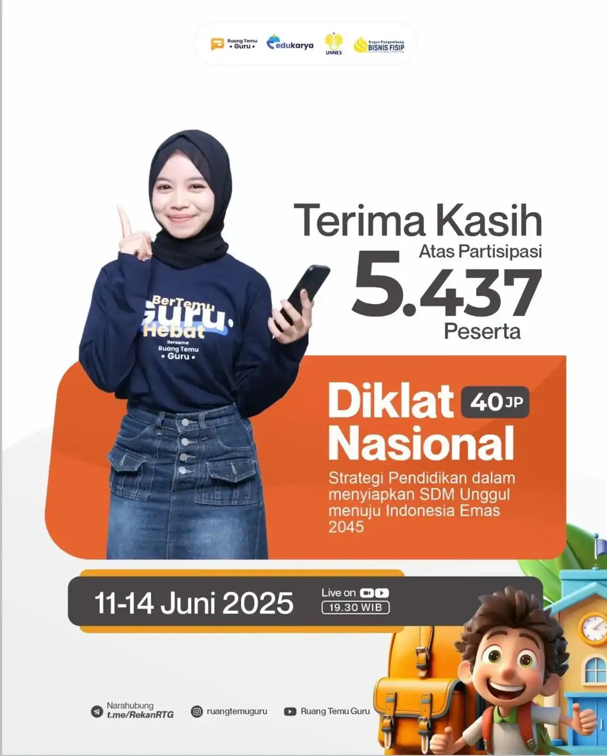 Image from Ruang Temu Guru✅: *MAULIATE* Kepada *5.437* Peserta *Diklat Nasional 40JP* "Strategi Str...