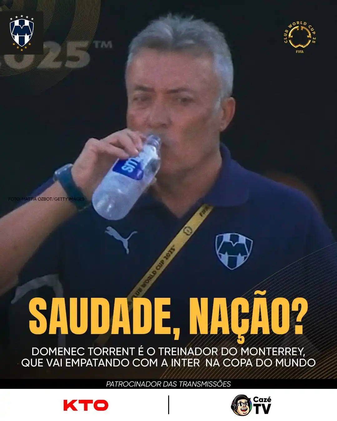 Image from CazéTV: O COMANDANTE DO MONTERREY! BATEU SAUDADE EM ALGUÉM AÍ? 👀👀 🏆🌏SE T...