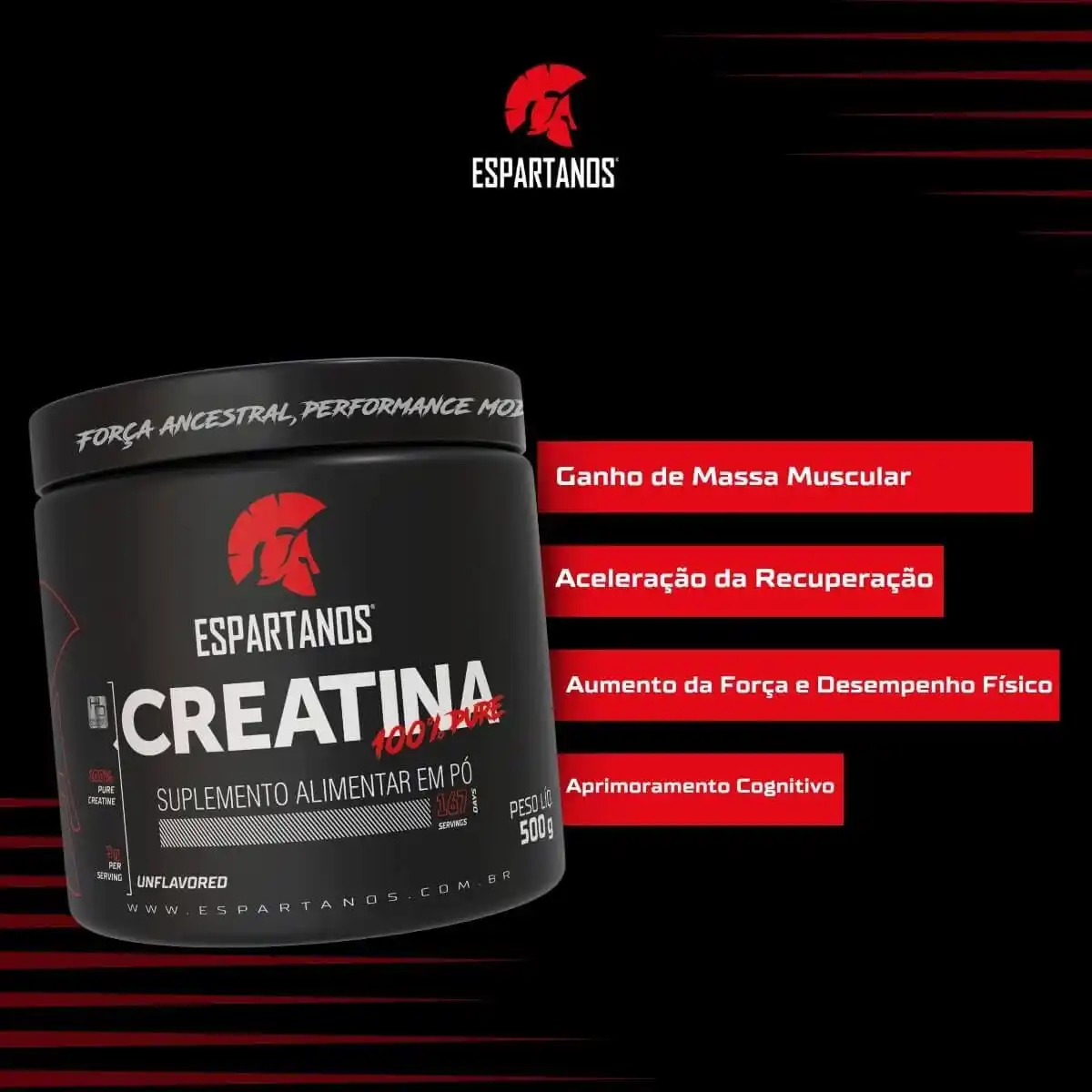Image from Só Promos - Ofertas e Cupons 📚📱💻🧴: Oferta Amazon✨ Creatina Monohidratada 100% Pura 500g - Espartanos 🛍️...