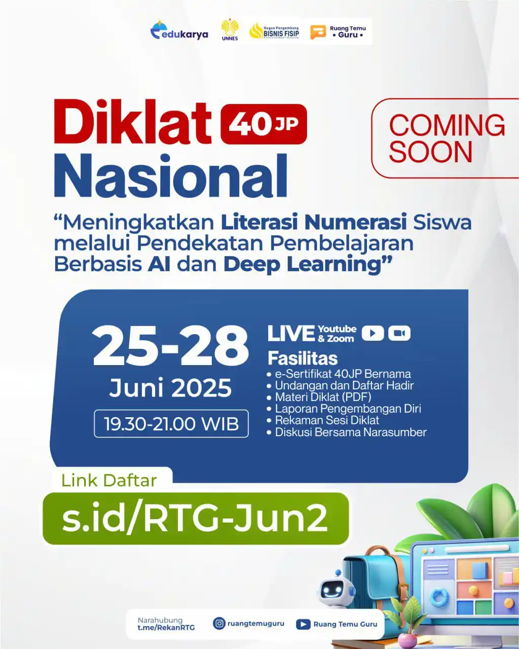 Image from Ruang Temu Guru✅: ‼️ *PENGINGAT PENDAFTARAN DIKLAT RTG* _Buruan Daftar Sekarang!!!_ = = ...