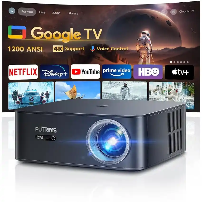 Image from Offerte e Sconti Gratis: 👀 Proiettore【1200 ANSI/Google TV】Disney/Netflix Ufficiale Proiettore ...