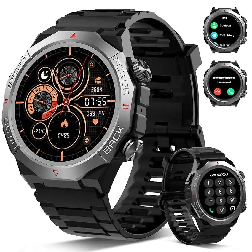 Image from Offerte e Sconti Gratis: 👀 Smartwatch Uomo Donna con Effettua o Risposta Chiamate, 1.39" Milit...