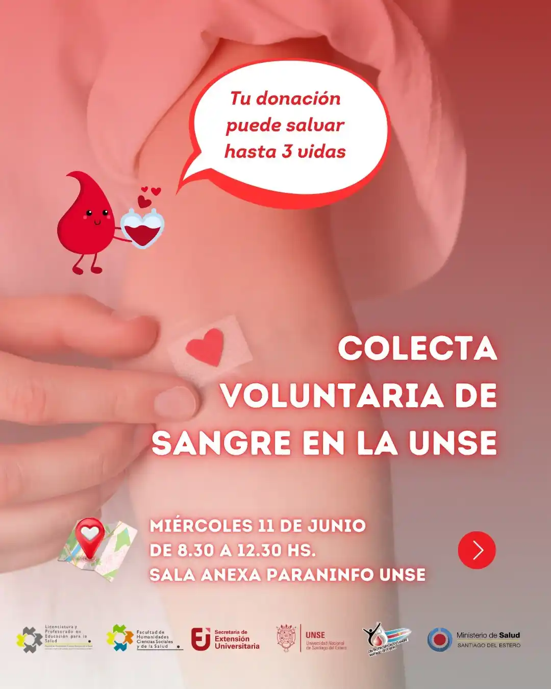 Image from UNSE - Universidad Nacional de Santiago del Estero: 🩸 ¡Sumate a salvar vidas! 🩸 En el marco del Mes del <a class="text-b...
