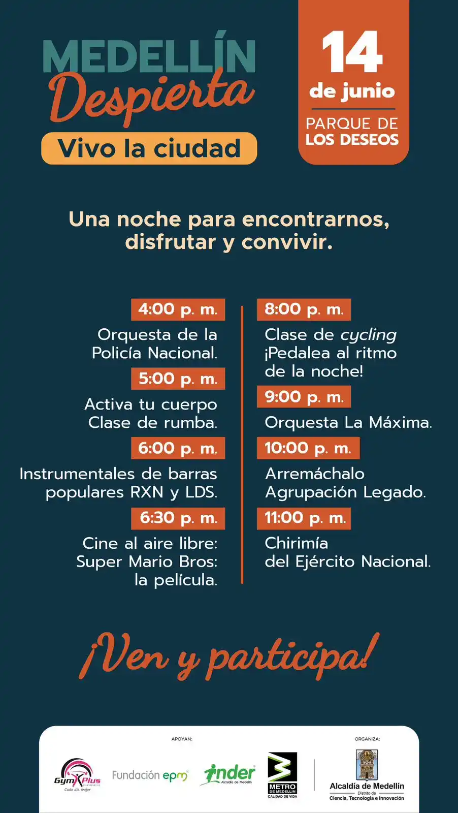 Image from Medellín para TODAS: *¡Te esperamos en Medellín Despierta!* 🗓 Sábado 14 de junio 🕓 De 4:...
