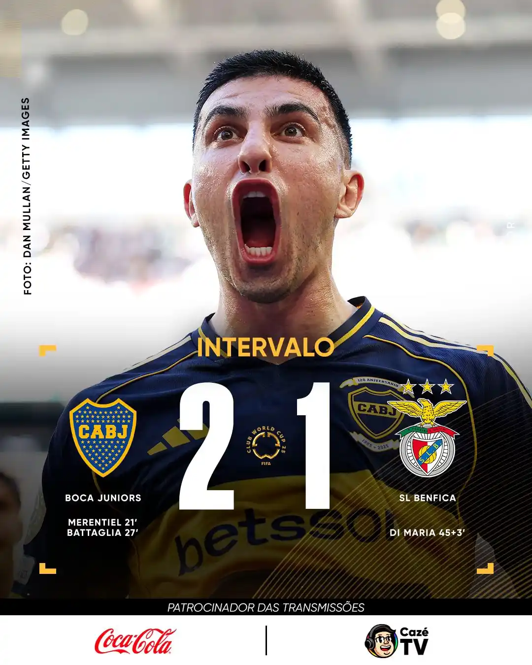 Image from CazéTV: TEM QUE RESPEITAR O TRICAMPEÃO DO MUNDO!!!!!! 🔵🟡 Boca se impõe e ter...