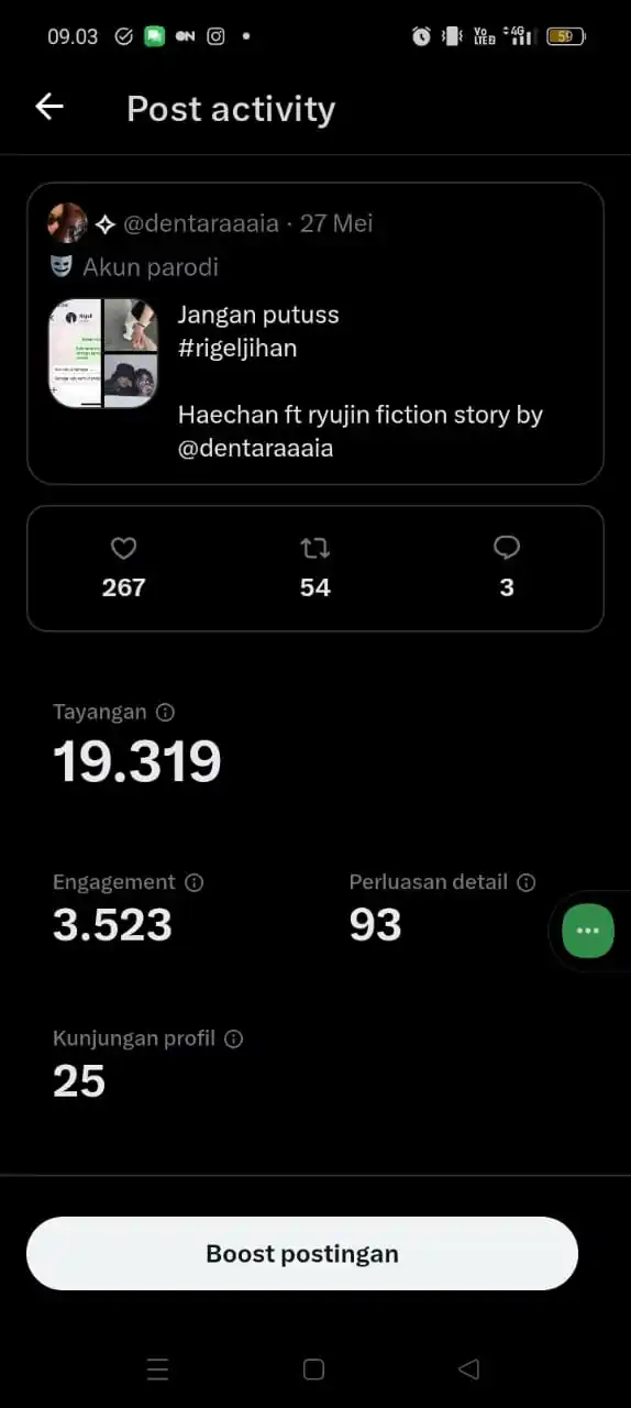 Dentara's Update post