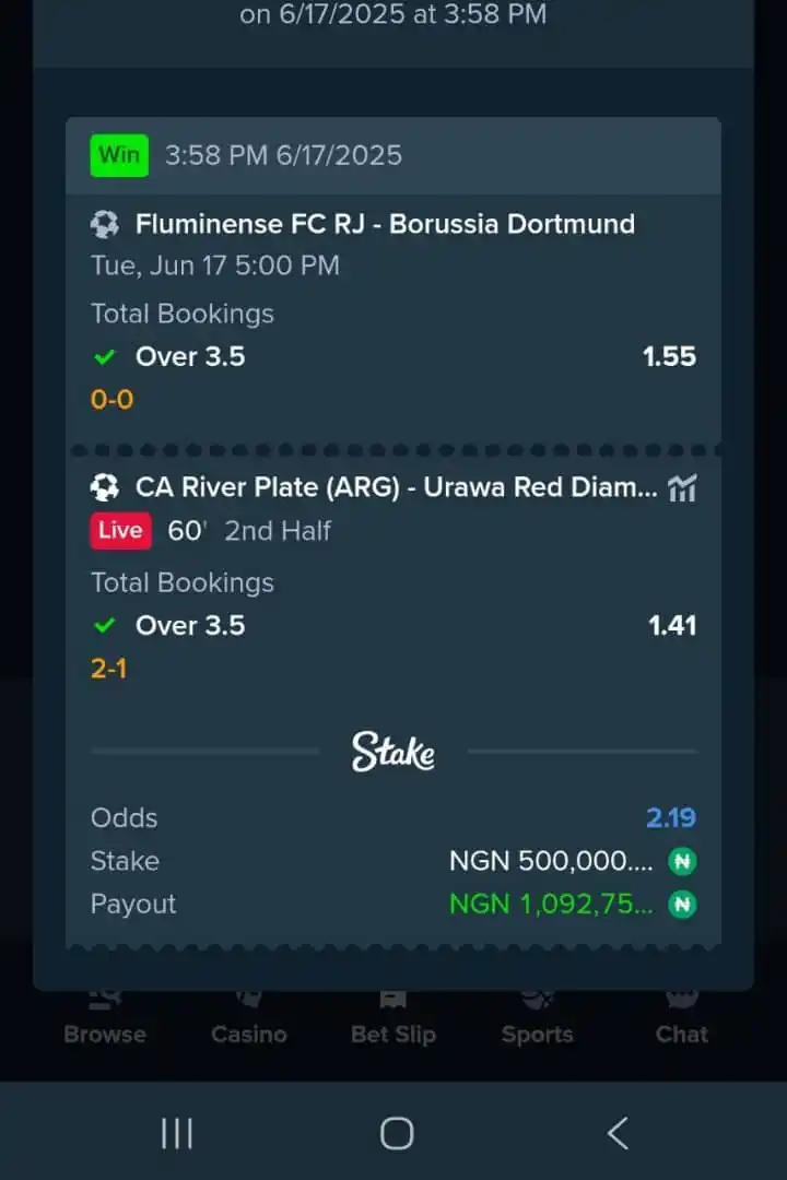 Image from HIGH STAKERS LOUNGE: Today game on stake won✅✅✅✅✅✅✅✅ 1million in the bag 🥂🥂🥂 Register ...