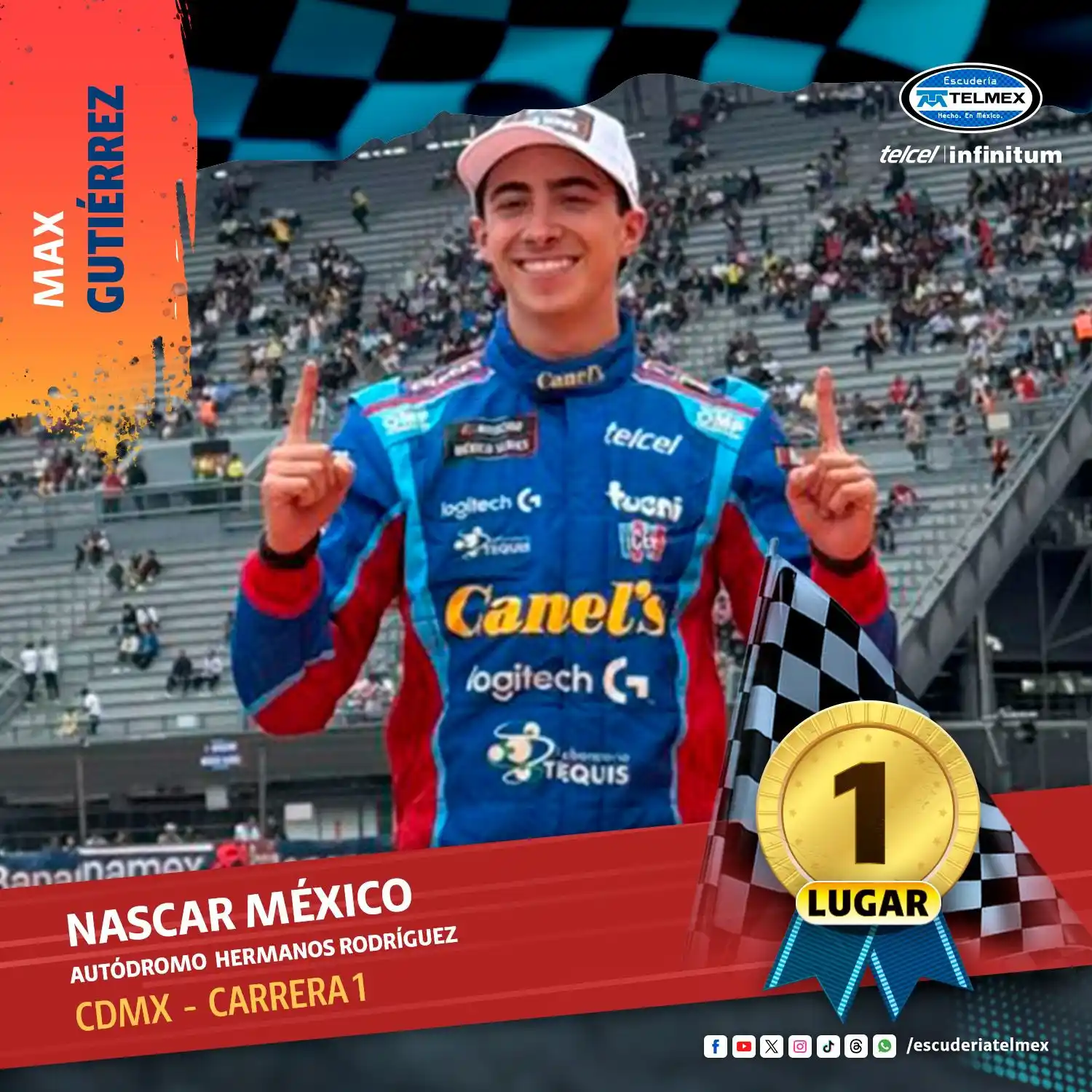 Image from Escudería Telmex : Triunfo de Max Gutiérrez en la primera carrera del fin de semana 😎🏁 ...