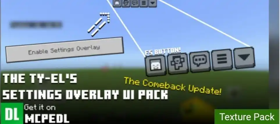 Image from ADDON MCPE (Azeell): [ *Tyel_Settings_Overlay_v1.1.0* ]  > 📥 Link Download : https://sfl.g...