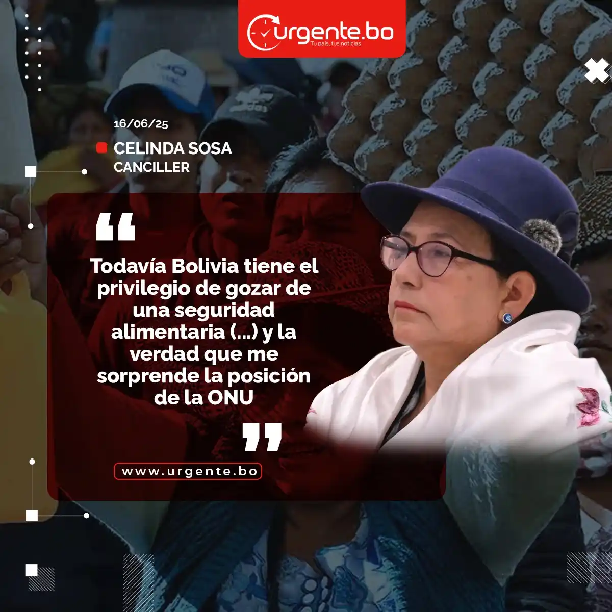 Image from Urgente.bo Noticias: *Urgente.bo* | La ministra de Relaciones Exteriores, Celinda Sosa, rec...