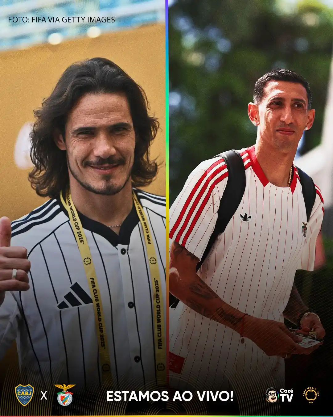 Image from CazéTV: 🇺🇾🇦🇷 LENDAS SUL-AMERICANAS NA CAZÉTV! JÁ ESTAMOS AO VIVO PARA BOCA...
