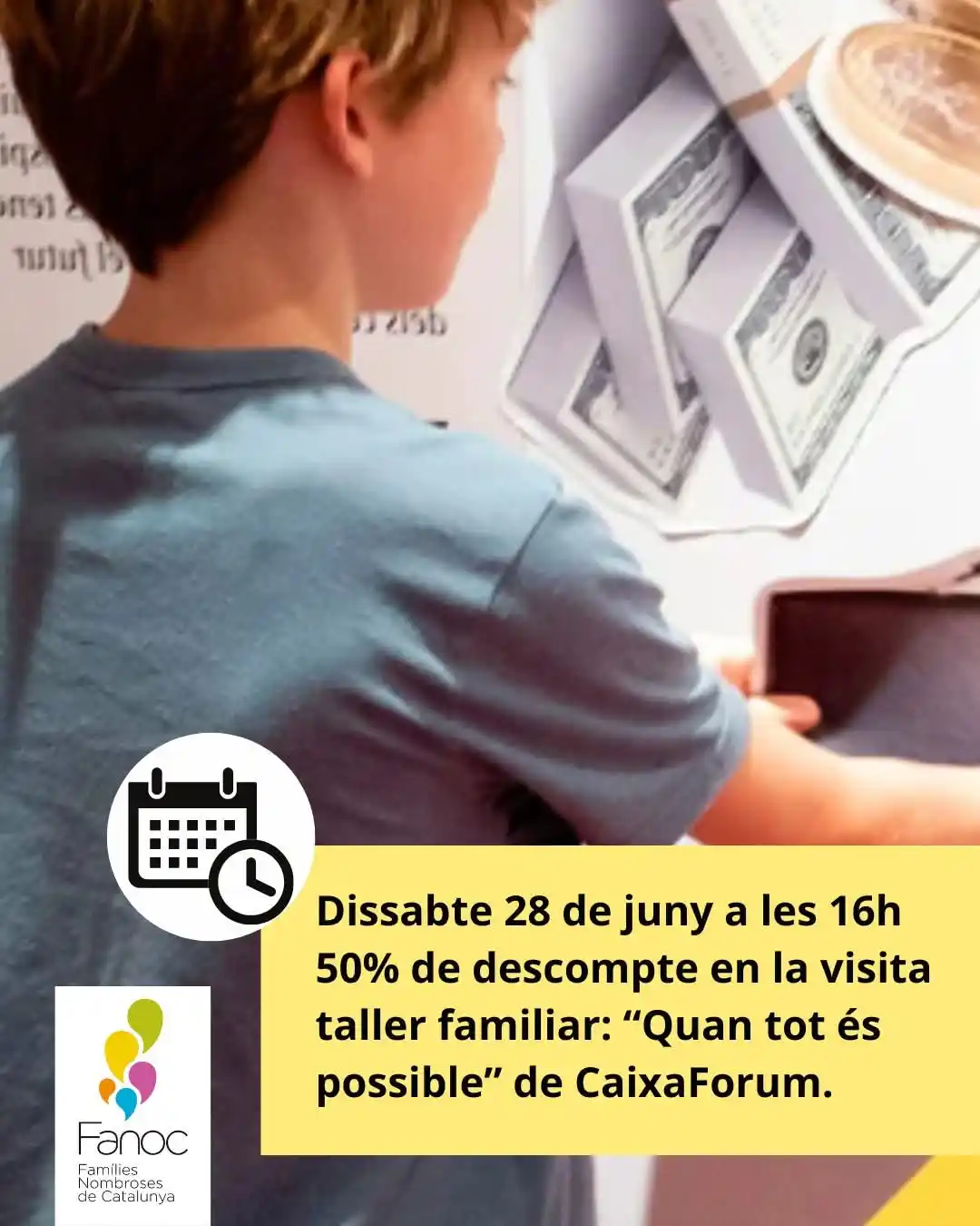 Image from Familias numerosas / Famílies nombroses - FANOC: Aprofita el 50% de descompte en la visita taller familiar: “Quan tot é...