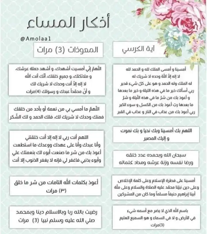 Image from وظائف شاغرة للمواطنين والمقيمين بالسعودية وخدمات متنوعة: ☘️ أذكار _المساء🤍📿  🍃 أَعُوذُ بِاللهِ مِنْ الشَّيْطَانِ الرَّجِيمِ ...