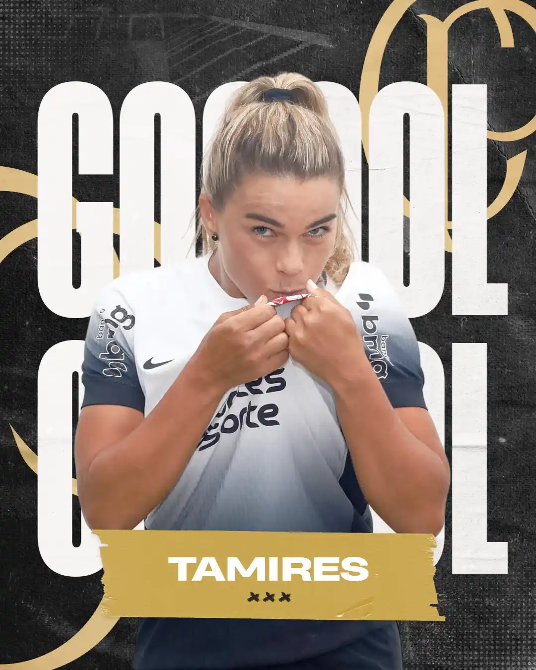 Image from 90min | Corinthians: AVISA QUE É ELA! 🖤🤍  As Brabas mal entraram em campo e já estão venc...