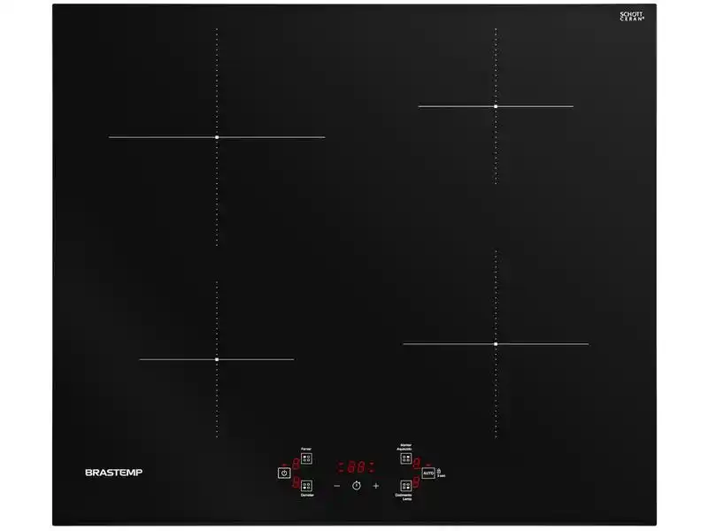 Image from 🔥Promoções/Cupons - THAUTEC⚡️: Cooktop Indução Brastemp com 4 Bocas, Vitrocerâmico - Touch com Timer ...
