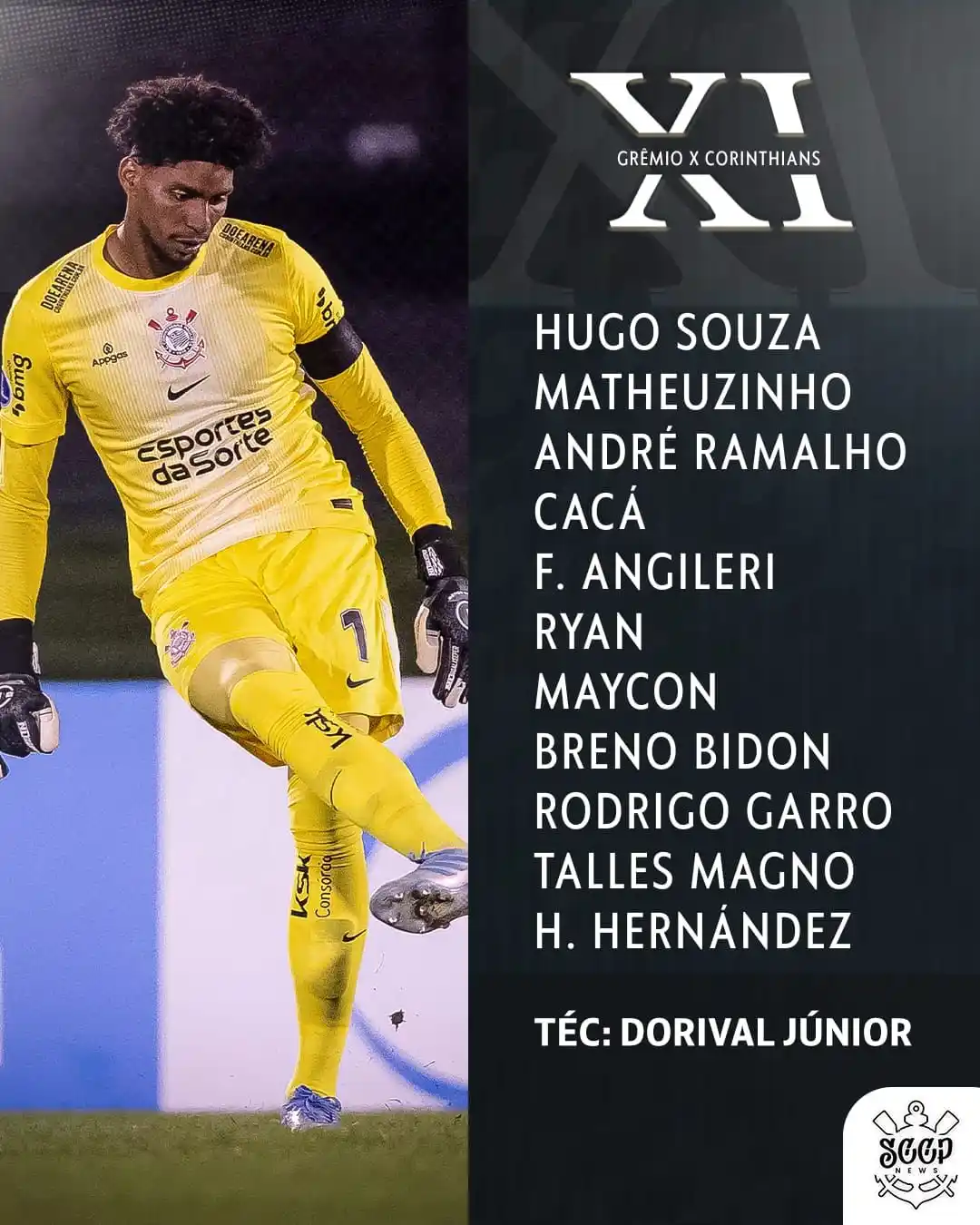 Image from SCCP News | Corinthians: ⚫️⚪️ | Corinthians escalado! <a class="text-blue-500 hover:underline ...