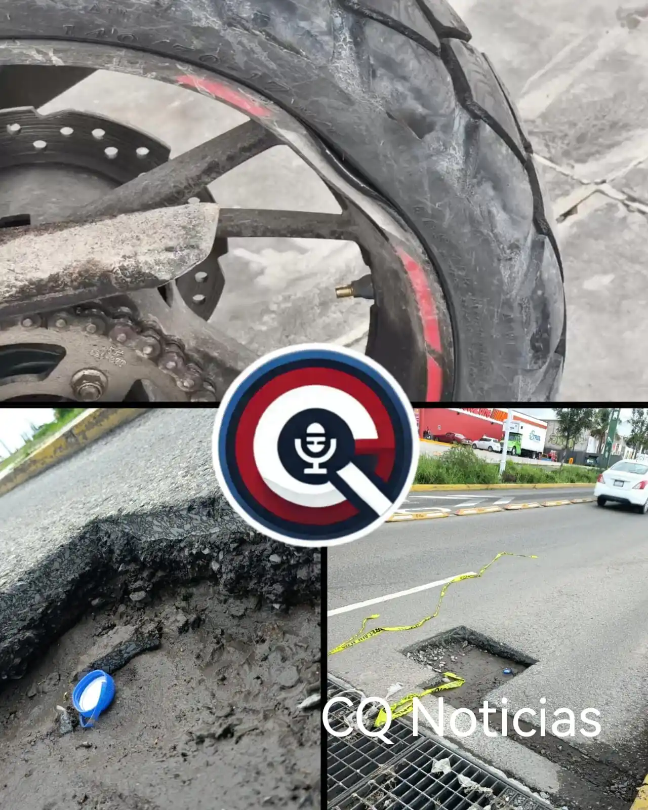 Image from CQ NOTICIAS 📝 (Sin Censura): ⚠️💥🕳️🚧 Cuidado al circular en Av. Pie de la cuesta Frente a Autozon...