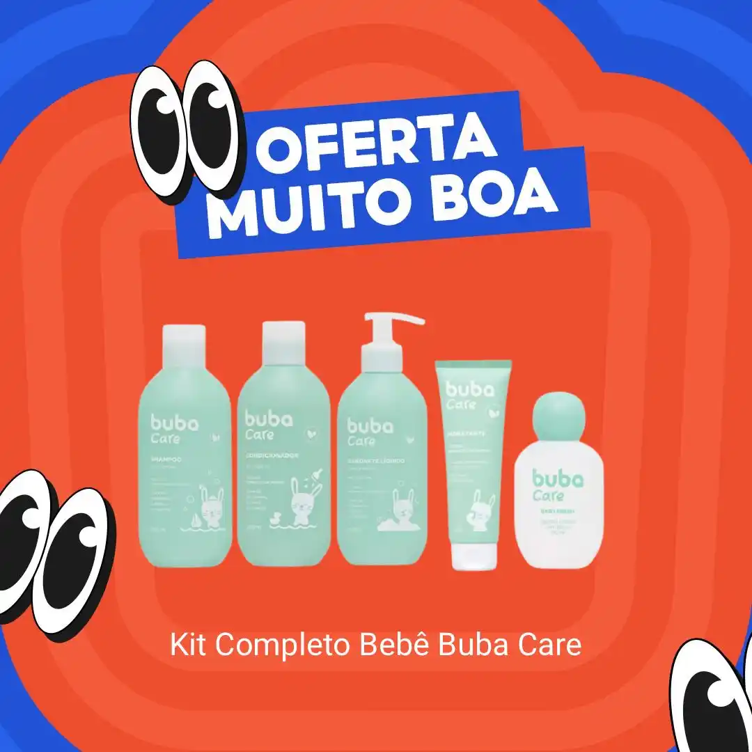 Image from Shopee Brasil : Cuidado, carinho e banho gostoso! 💖 O Kit Completo Buba Care é perfe...