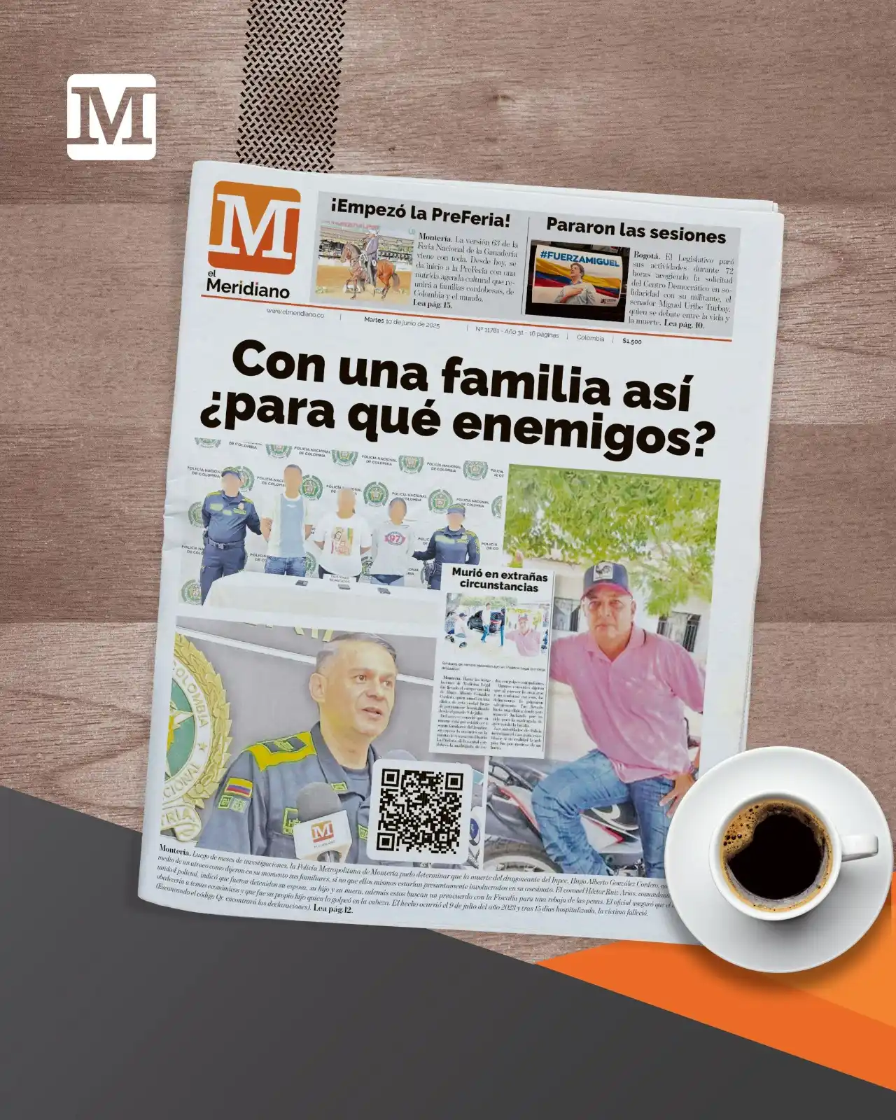 Image from El Meridiano: Esta es la contraportada de El Meridiano. 10 de junio de 2025. La pued...