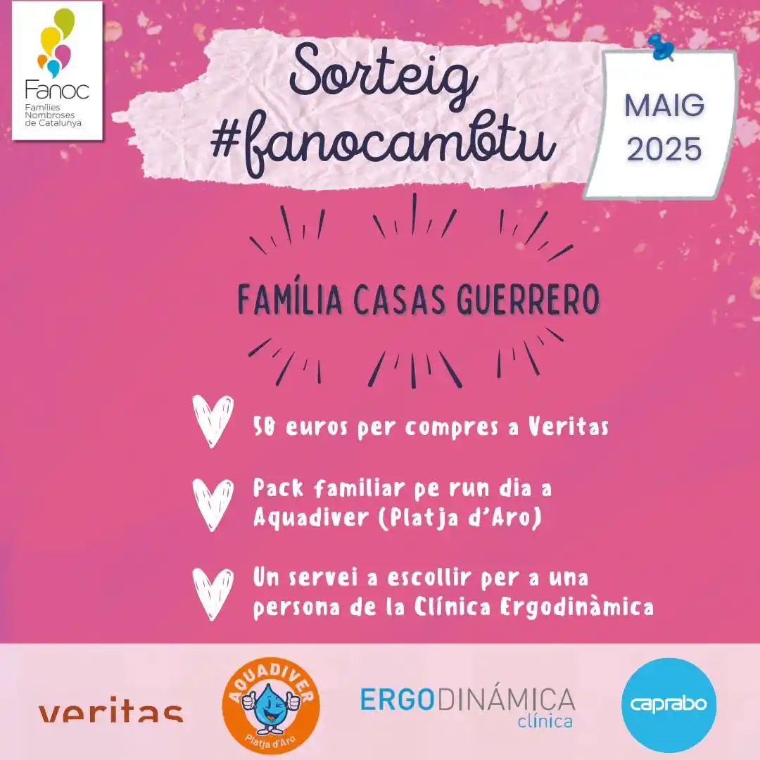 Image from Familias numerosas / Famílies nombroses - FANOC: 🎉Felicitats a la família de FANOC Casas Guerrero, que ha guanyat el s...