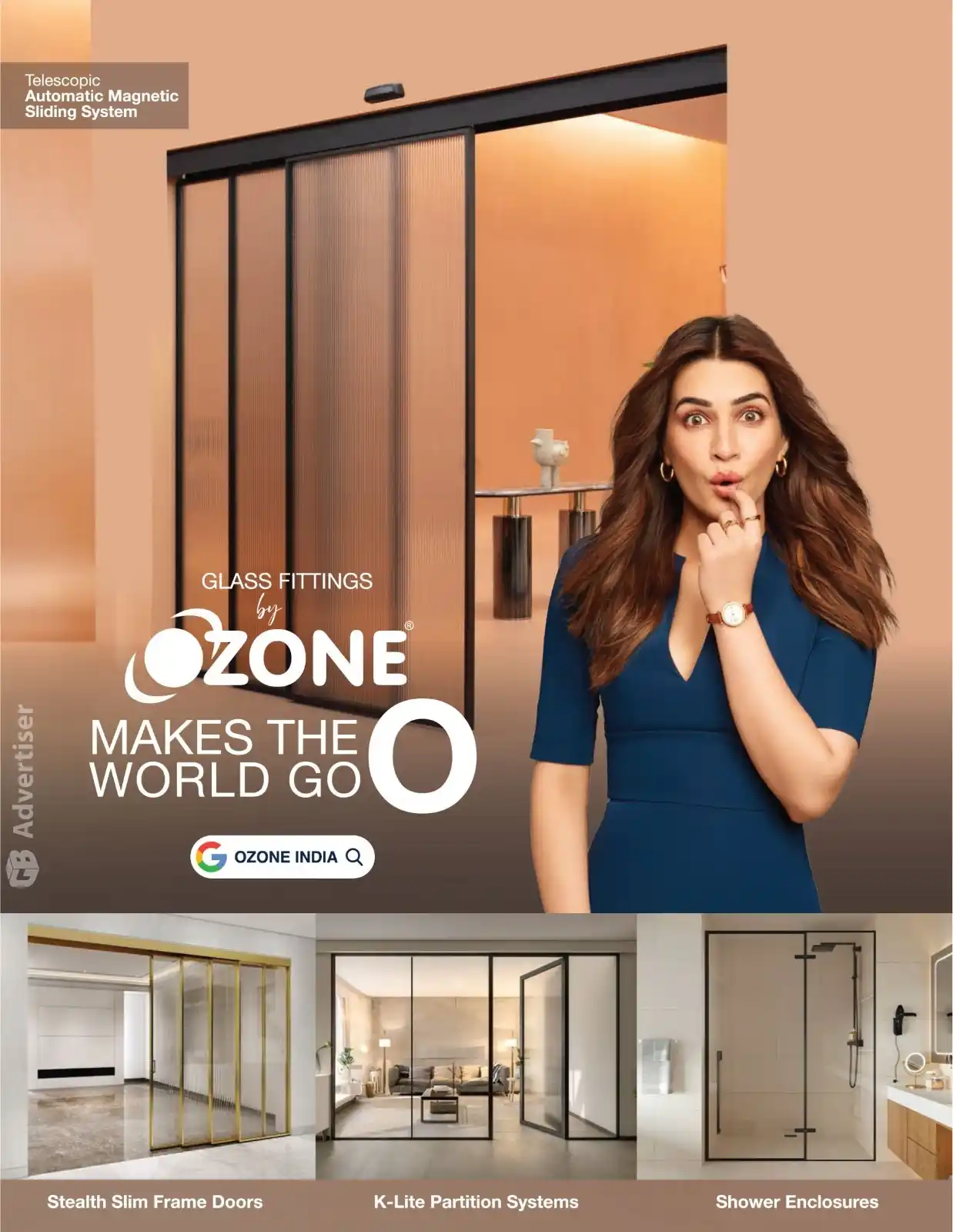Image from Glass Bulletin: *GB Advert* *OZONE OVERSEAS PVT. LTD* _Telescopic Automatic Magnetic S...