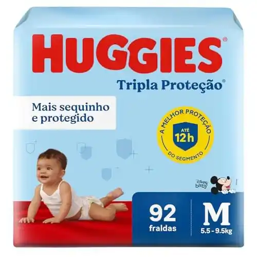 Image from 🔥Promoções/Cupons - THAUTEC⚡️: Huggies Fralda Tripla Proteção M com 92 Unidades 🔥 R$ 69,90 com Fret...