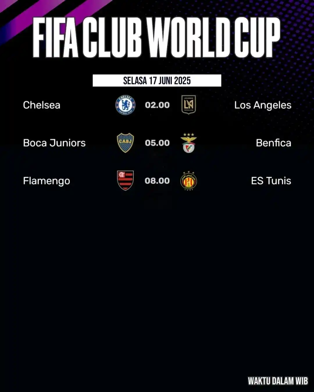 Image from 𝙞𝙆𝙊𝙏𝙑 𝙎𝙋𝙊𝙍𝙏𝙎: JADWAL FIFA CLUB WORLD CUP  🗓️ 17 Juni 2025 🔴 Live Gratis ⬇️  🇮🇩 h...