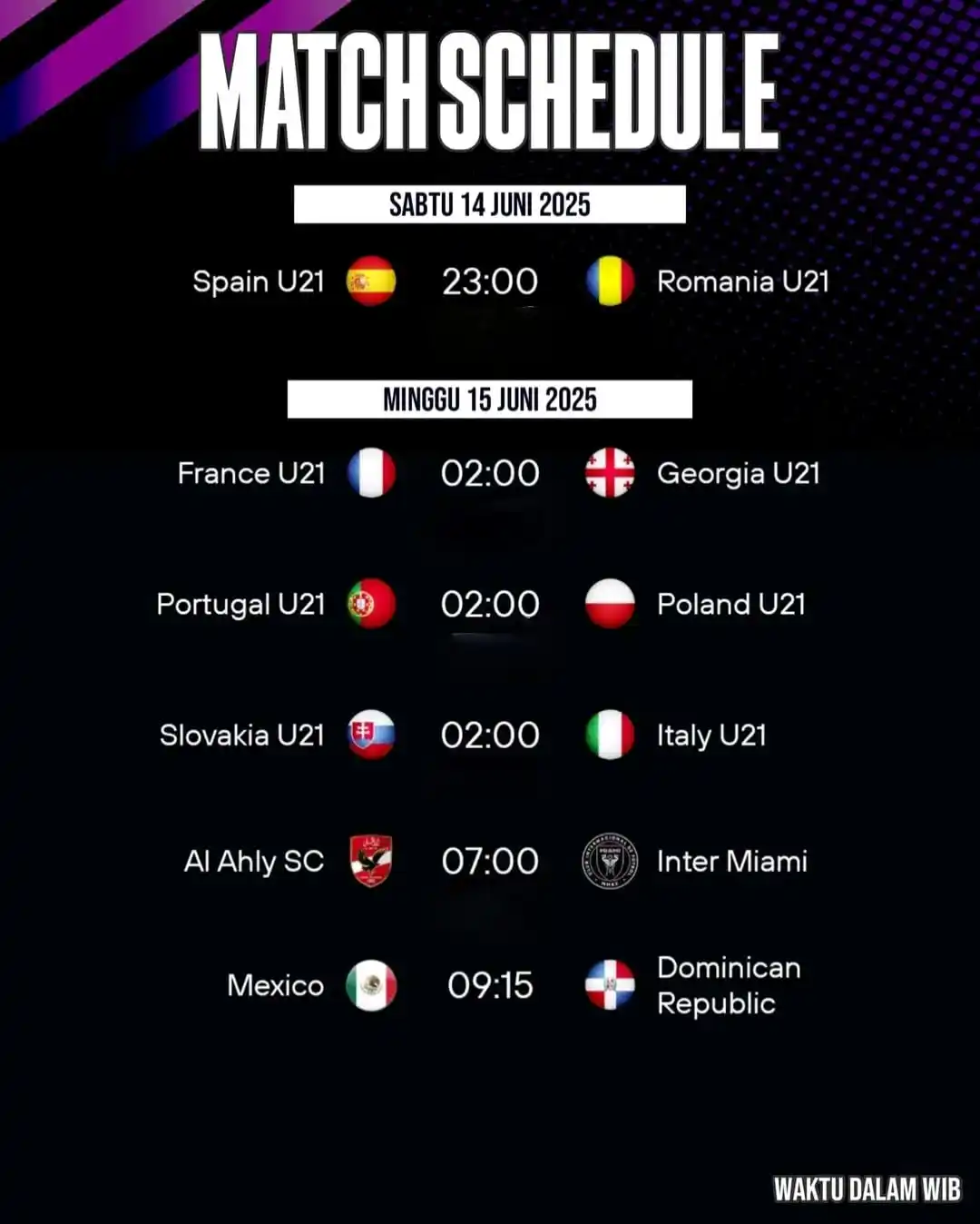 Image from ๐๐๐๐๐ ๐๐๐๐๐๐: JADWAL STREAMING SEPAKBOLA ๐๏ธ 14 - 15 Juni 2025 ๐ด Live Gratis โฌ๏ธ ...