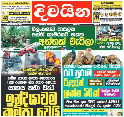 Image from Divaina News : ජුනි 13, දිවයින E-paper 👇 https://epaper.upali.lk/  <a class="text-bl...