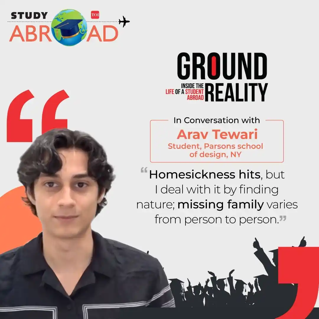 Image from The Times of India: _No one adjusts alone._ _Discover how international students build emo...