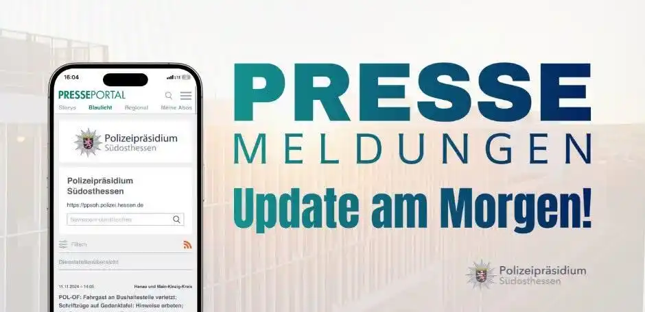 Image from Polizei Südosthessen: 📢 **Polizeimeldungen aus der Region* 🔹 *Vorwurf des räuberischen Di...