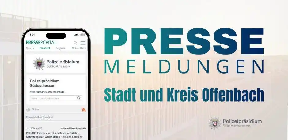 Image from Polizei Südosthessen: 🚨 *Polizeimeldungen aus Offenbach und Umgebung* --- 1️⃣ *Bedrohung ...